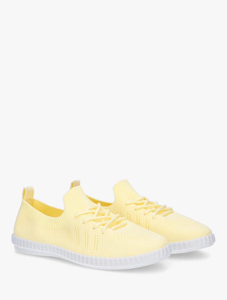 Tennis en tissu ajouré - Jaune - 4