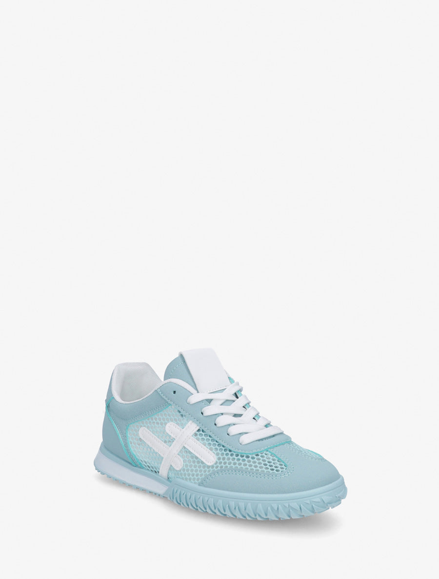 Zapatillas con bandas y tejido de panal - Azul cielo