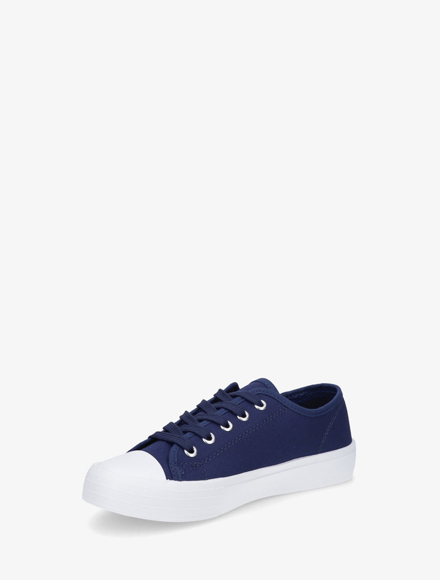 Tennis unis en toile - Marine - 3