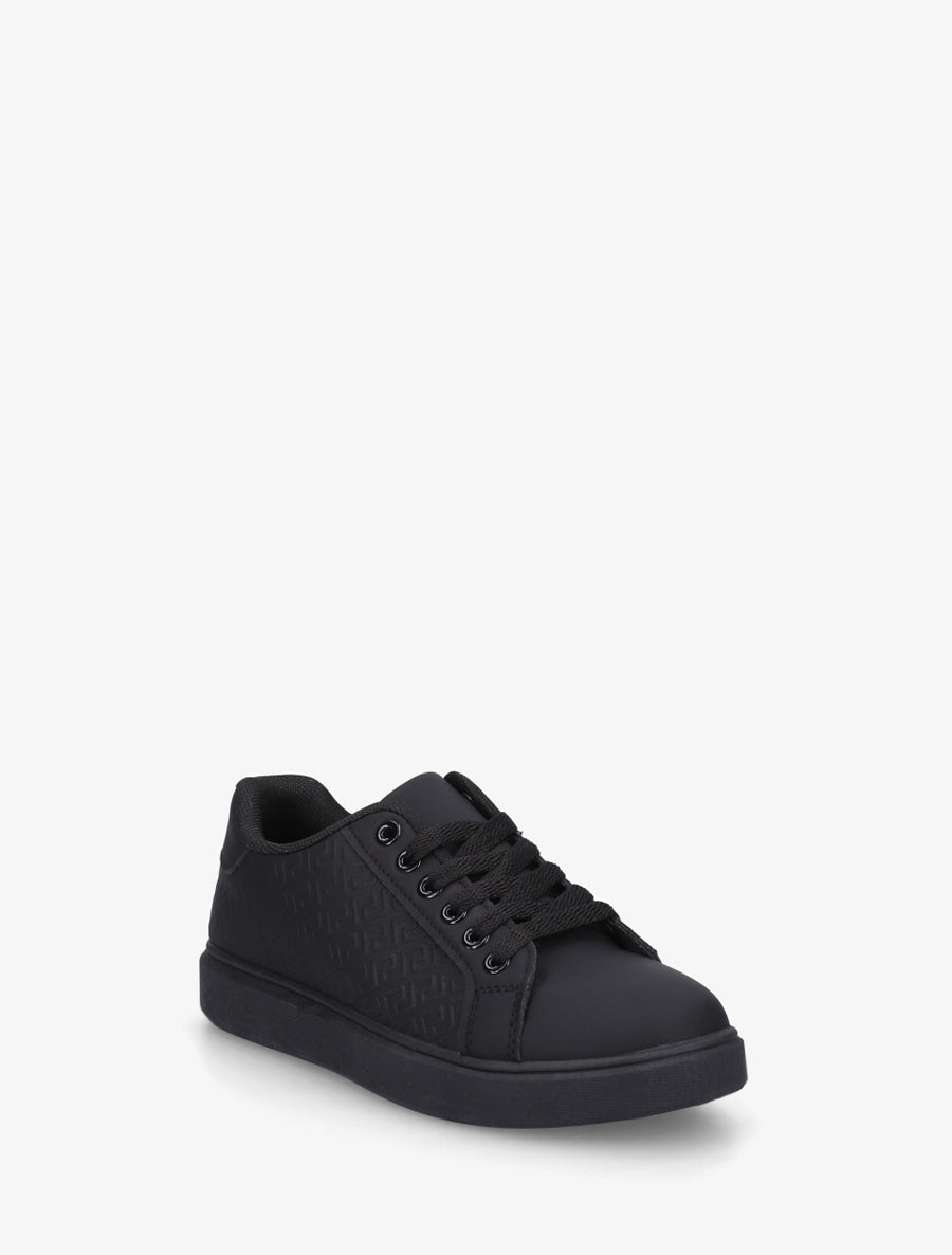 Zapatillas planas con estampado gráfico - Negro