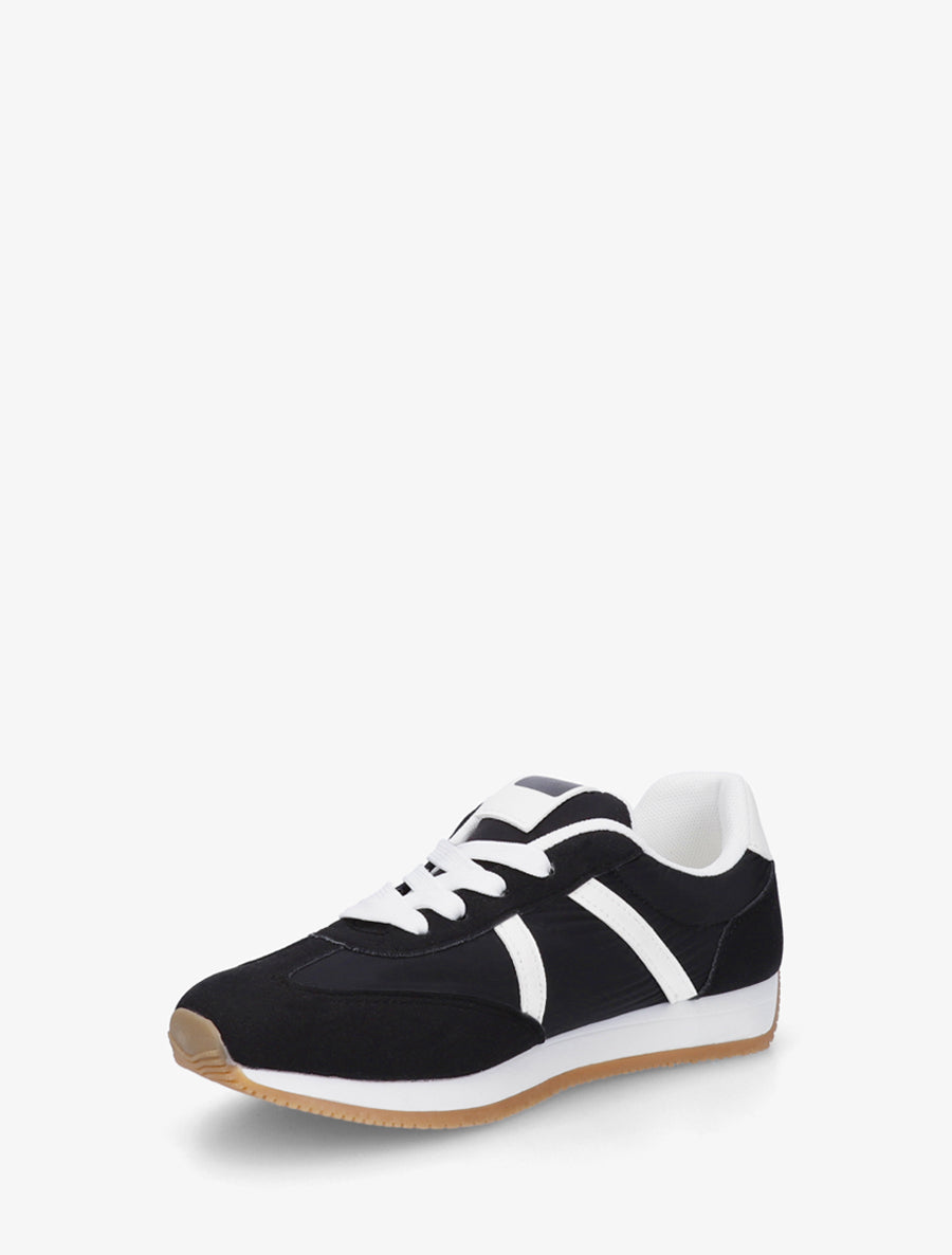 Baskets à empiècement graphique - Noir - 3