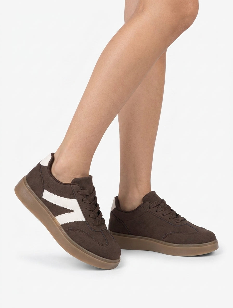 Zapatillas con suela de goma - Marrón