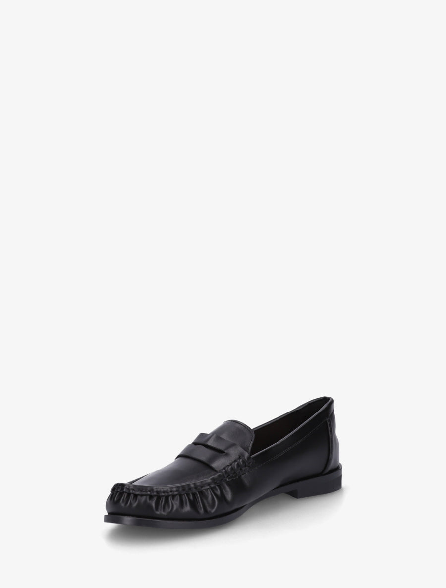 Mocassins en simili effet froncé - Noir - 3