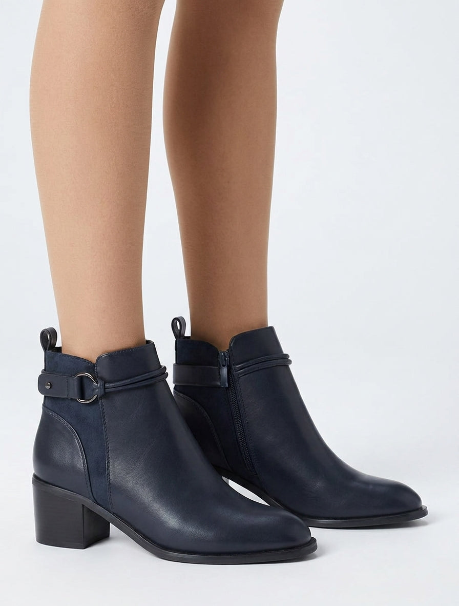 Botines de imitación y ante - Marine