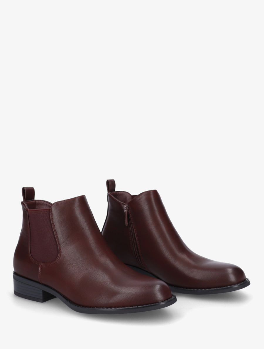 Bottines style chelsea - Bordeaux - 4