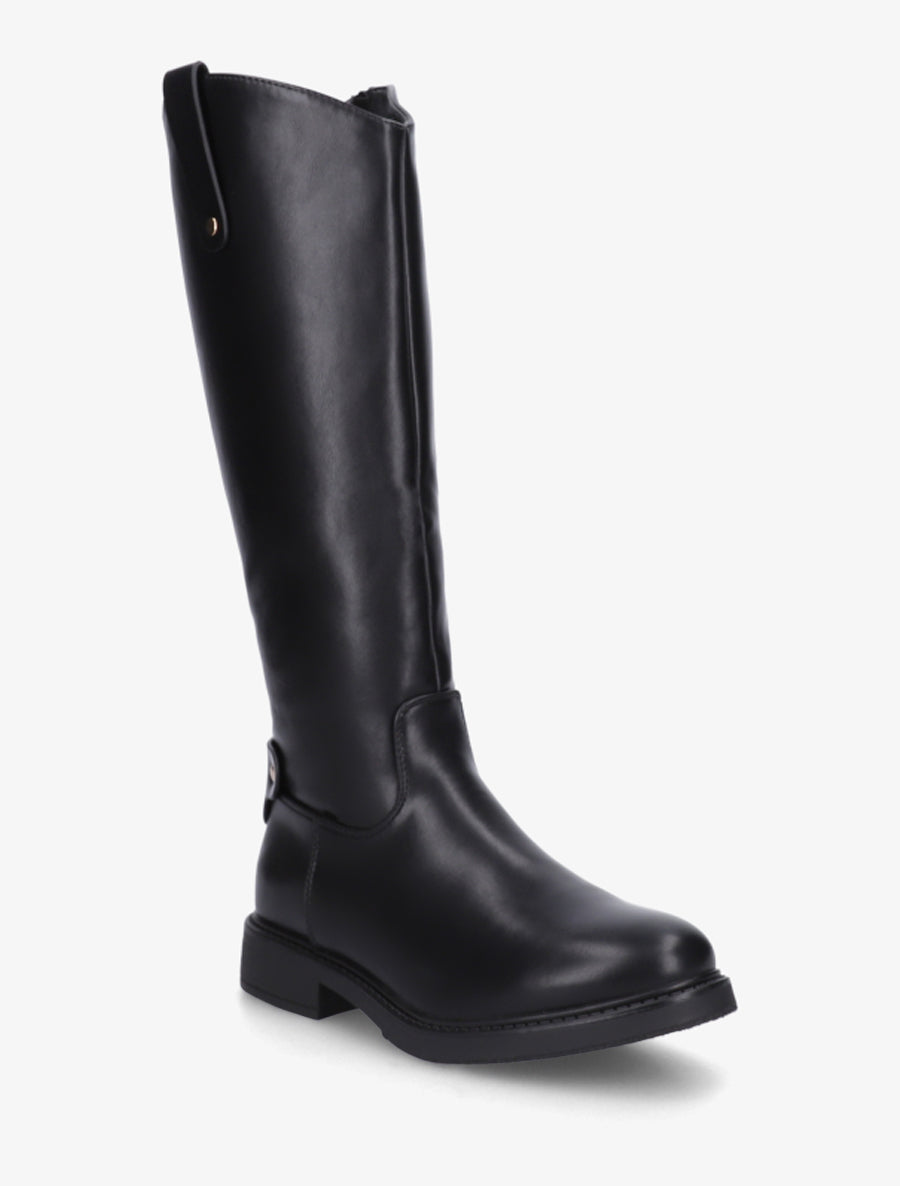 Bottes style cavalière en simili - Noir - 2