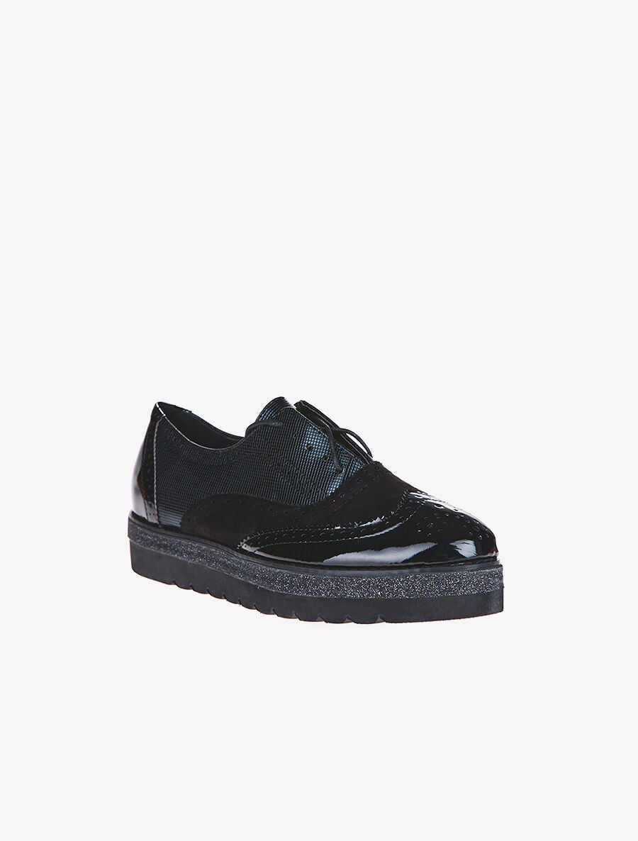 Derbies semelles irisées - noir - 2