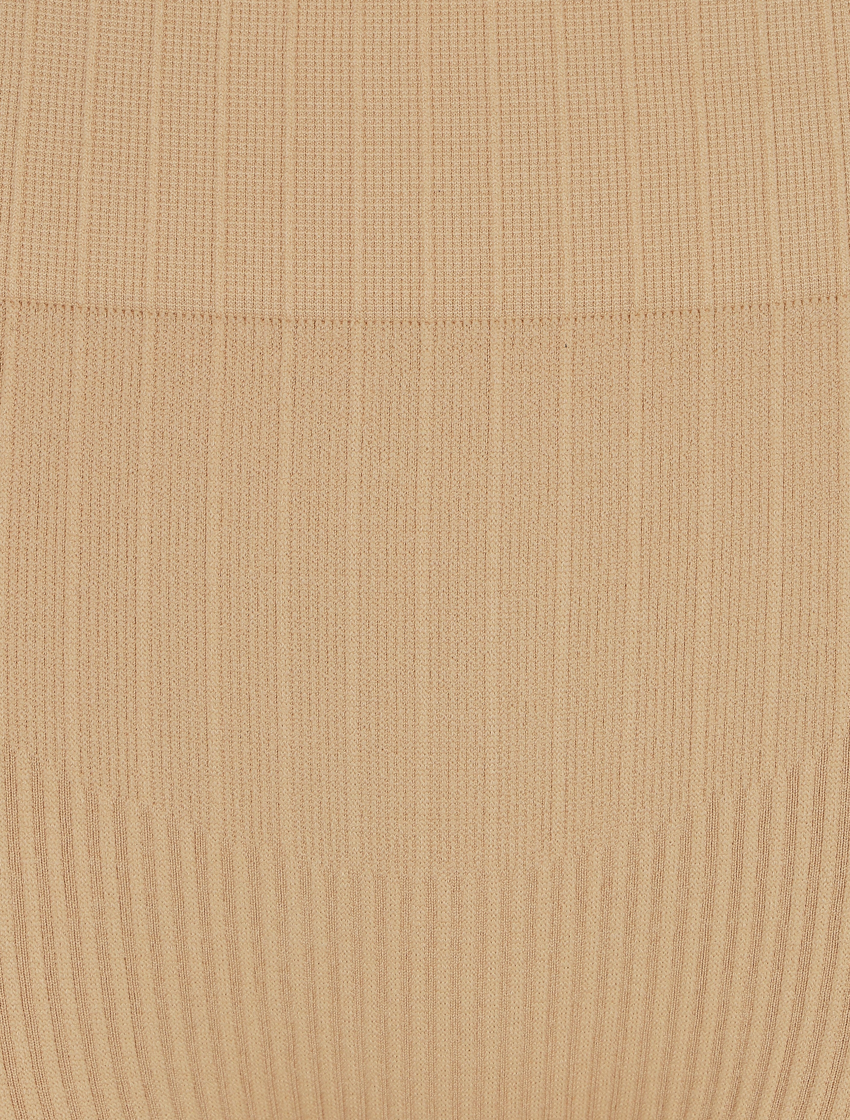 Cycliste côtelé à taille haute - Beige - 3