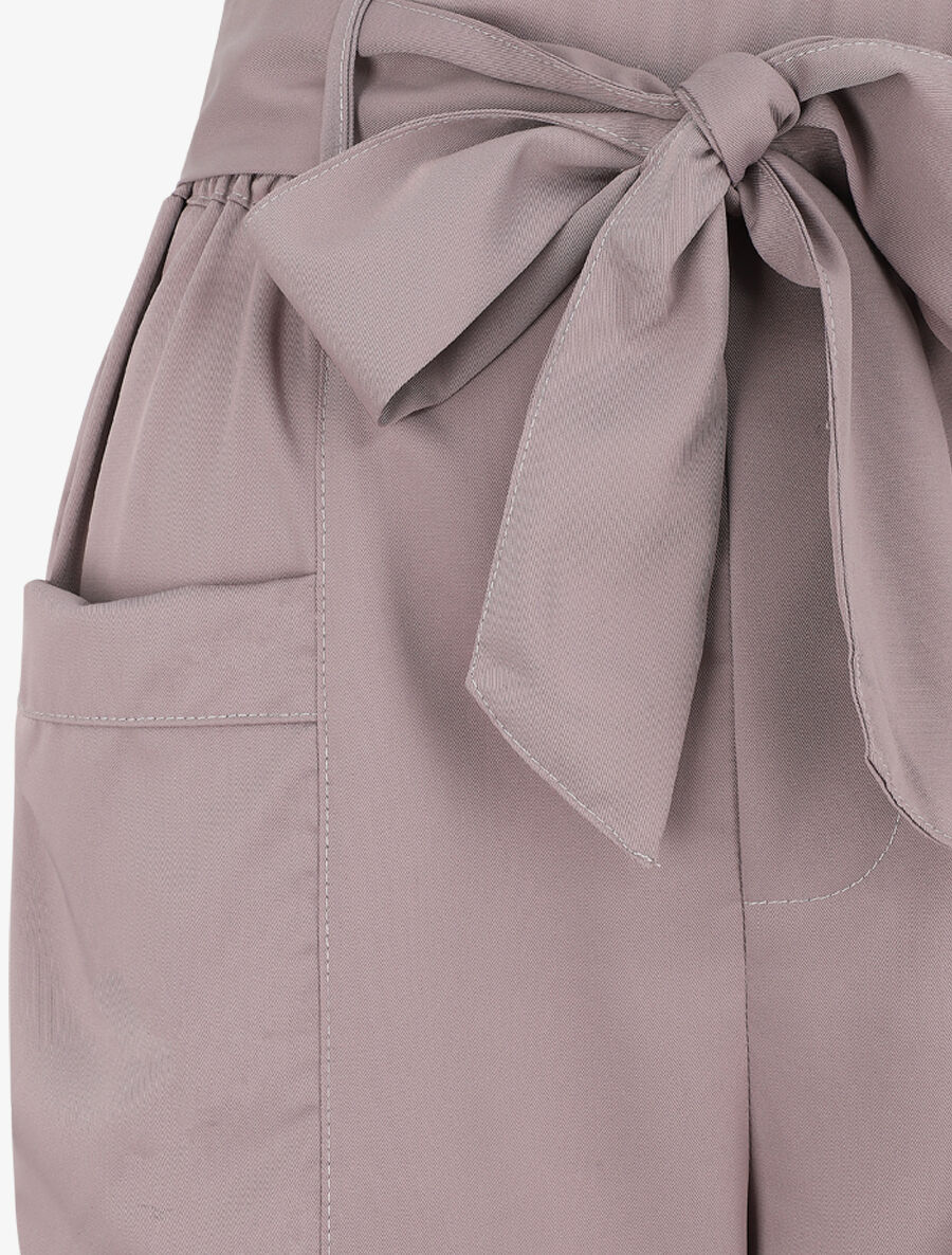 Pantalon élastiqué fluide - Taupe - 3