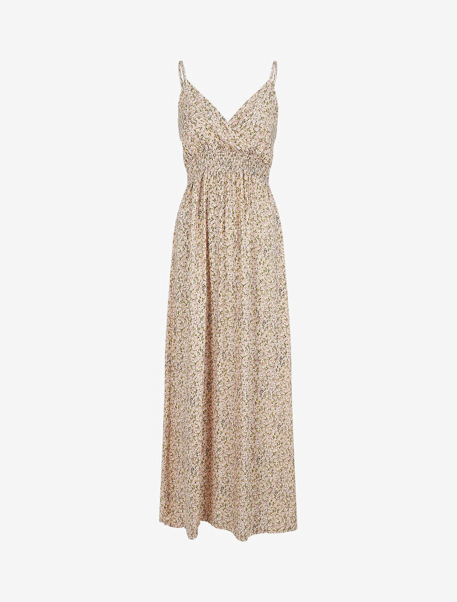 Robe longue à imprimé fleuri - Rose - 4