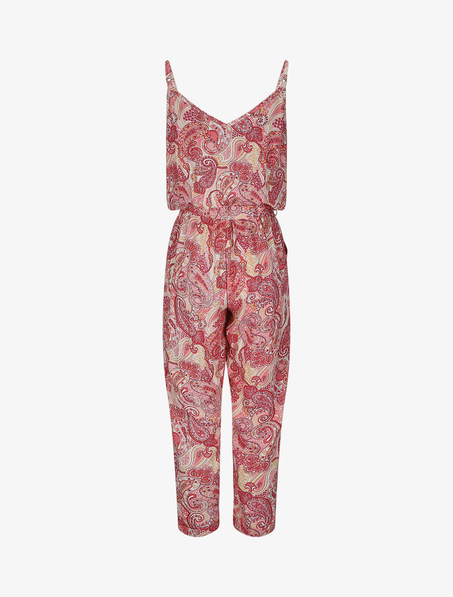 Combinaison fluide imprimé cachemire - Rose - 2