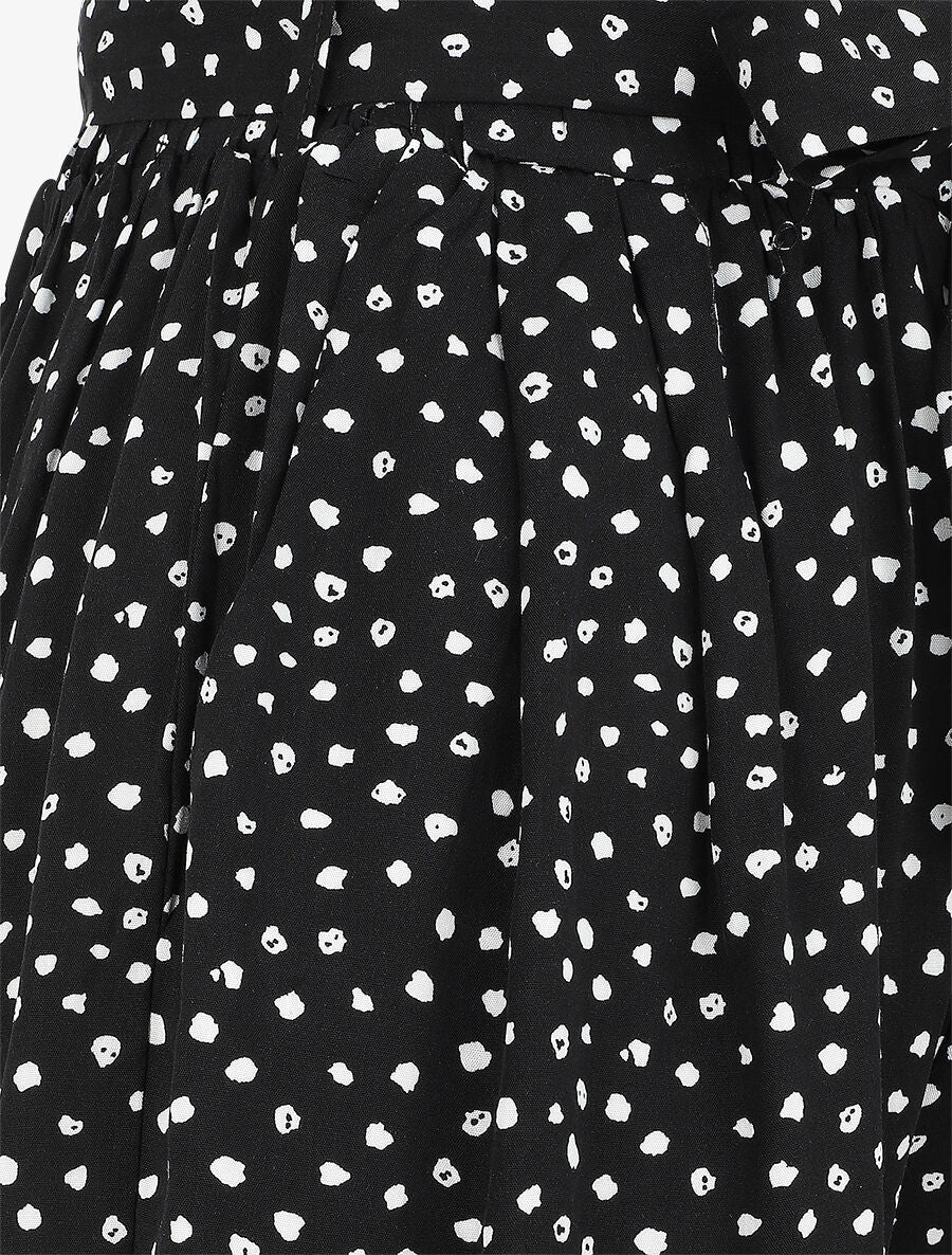 Short à imprimé moucheté - Noir - 3
