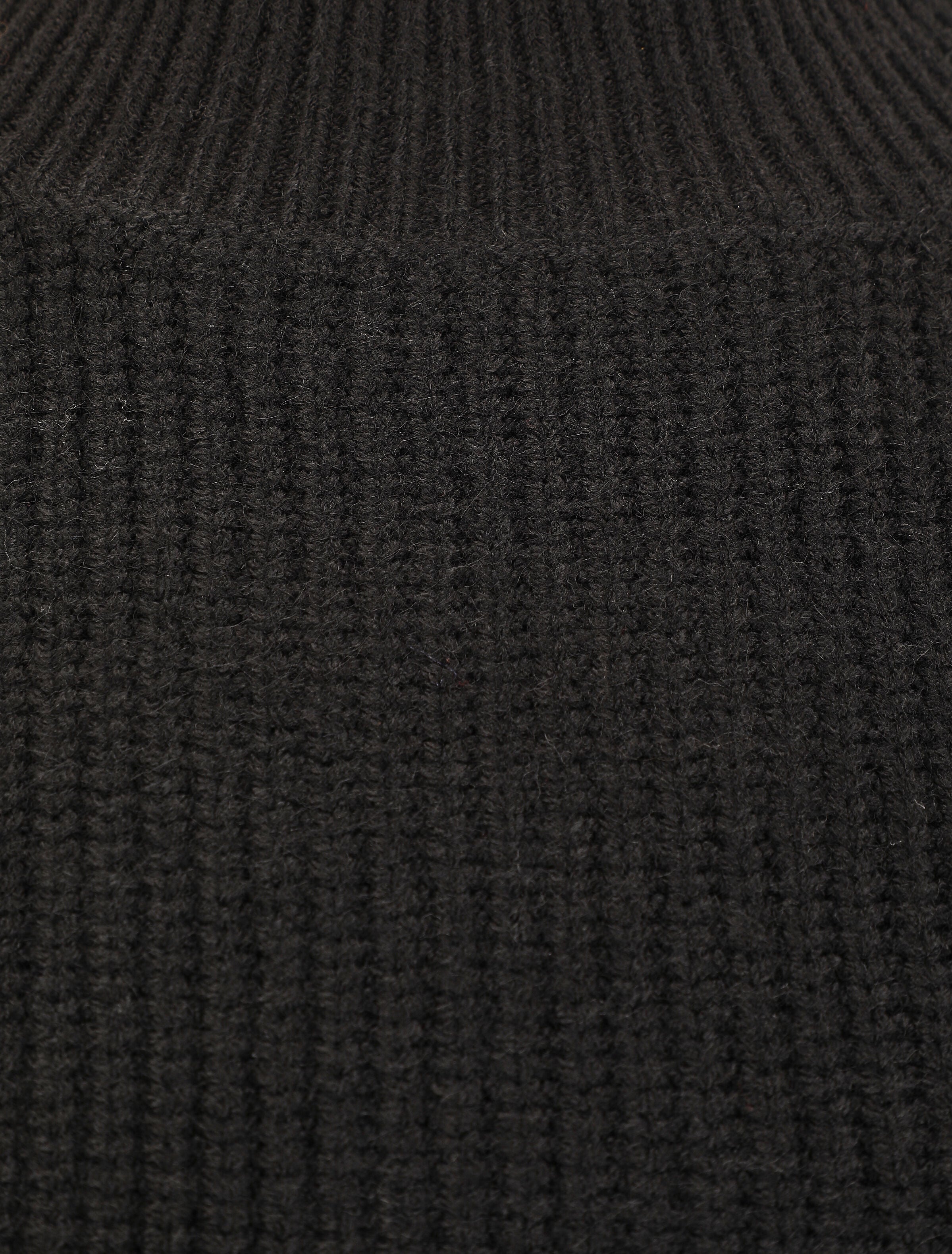 Robe pull à manches boutonnées - Noir - 3