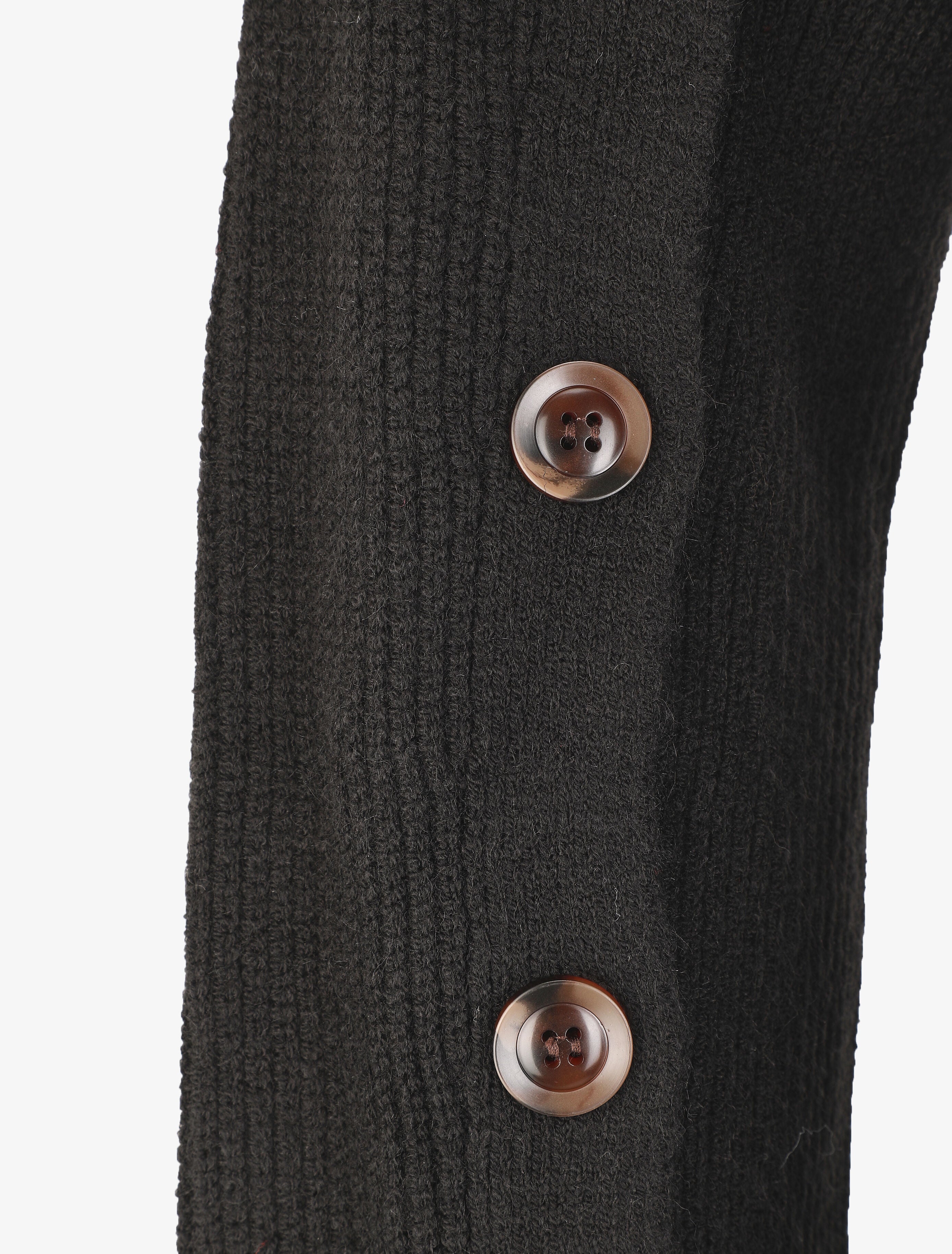 Robe pull à manches boutonnées - Noir - 4