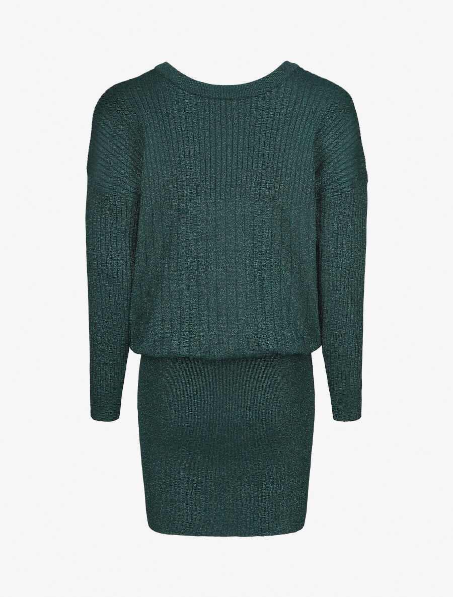 Robe pull stretch pailletté - Vert - 2