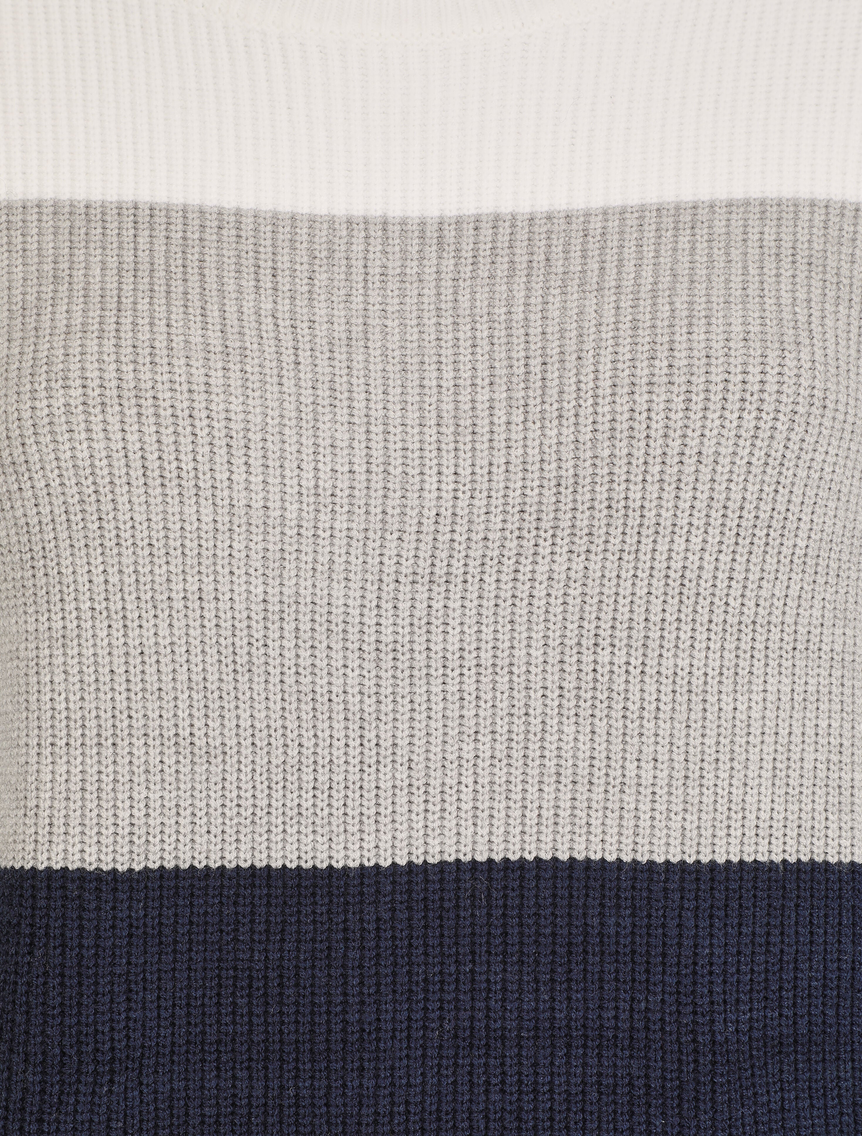 Pull oversize grandes rayures - Marine/blanc - 3