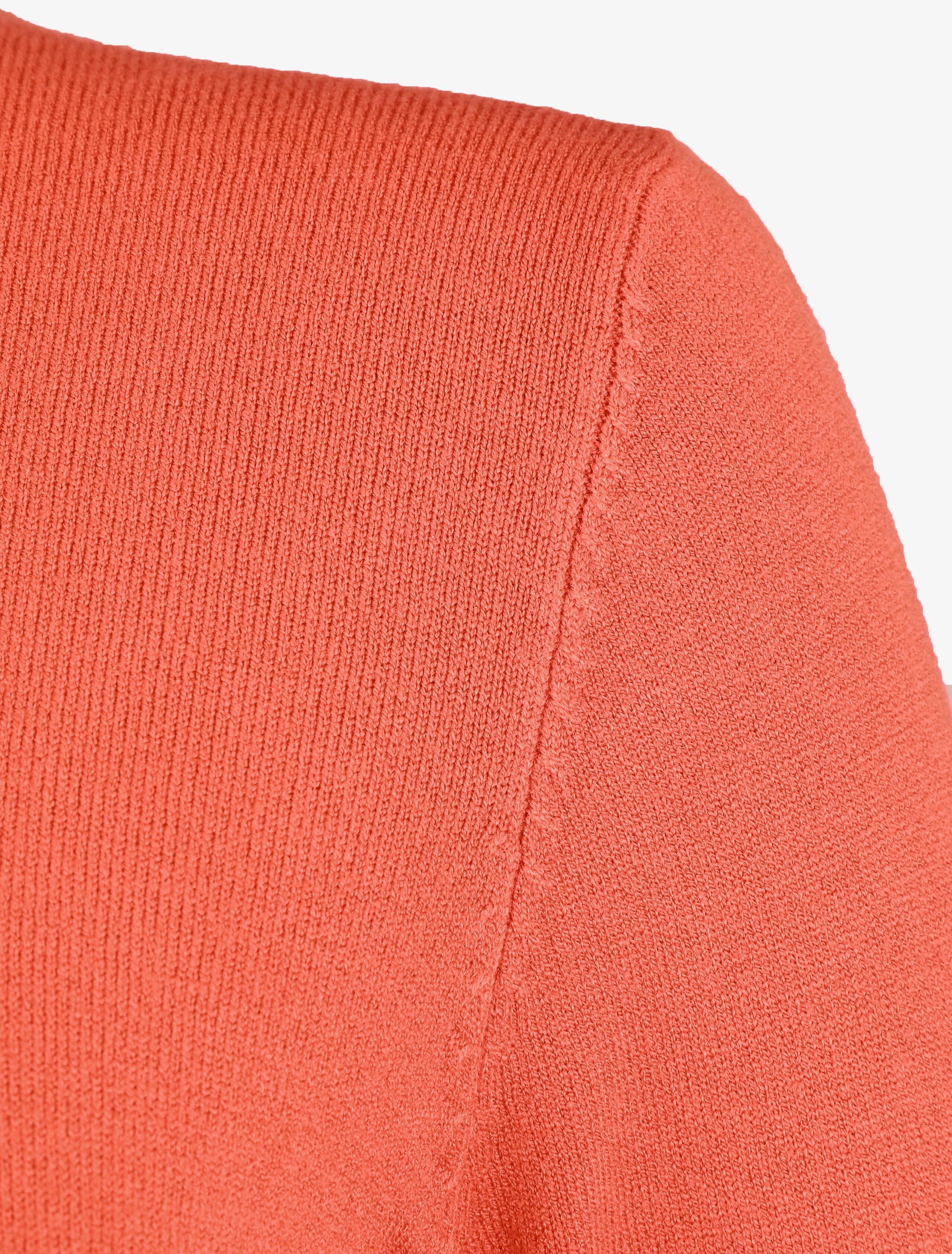 Pull fin en cachemire mélangée à col roulé - Corail - 3