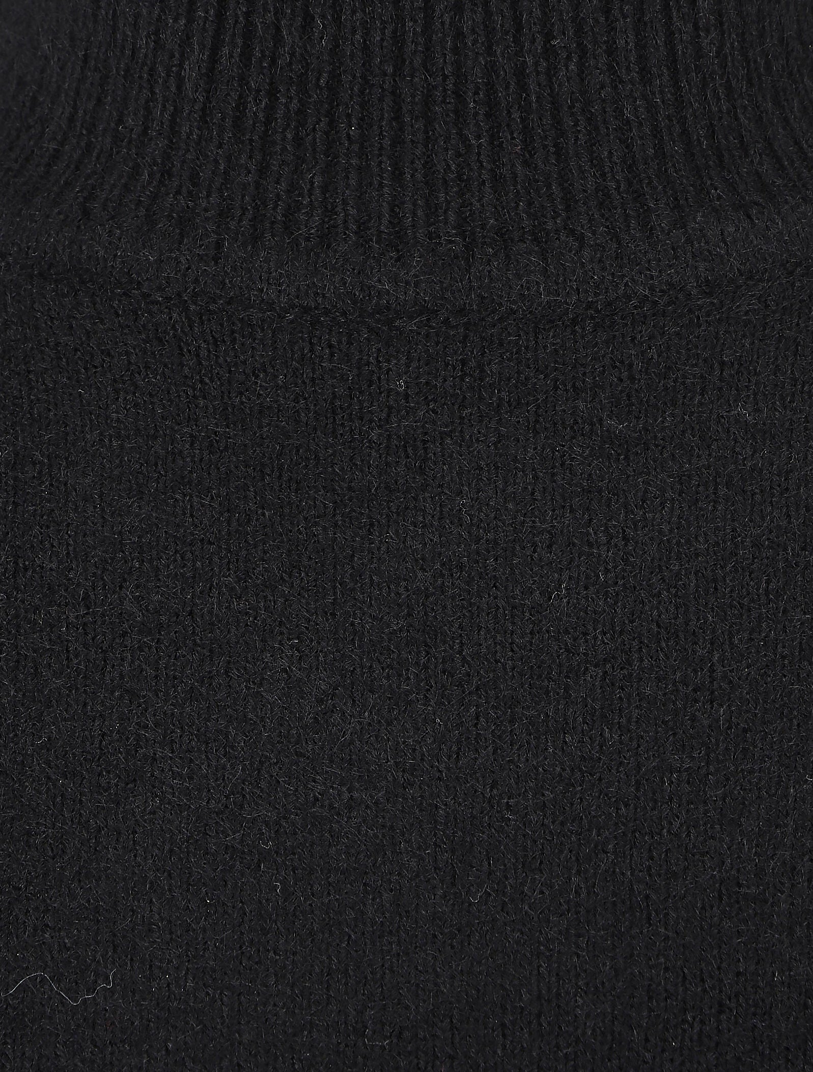 Pull col montant en laine mélangée - Noir - 3