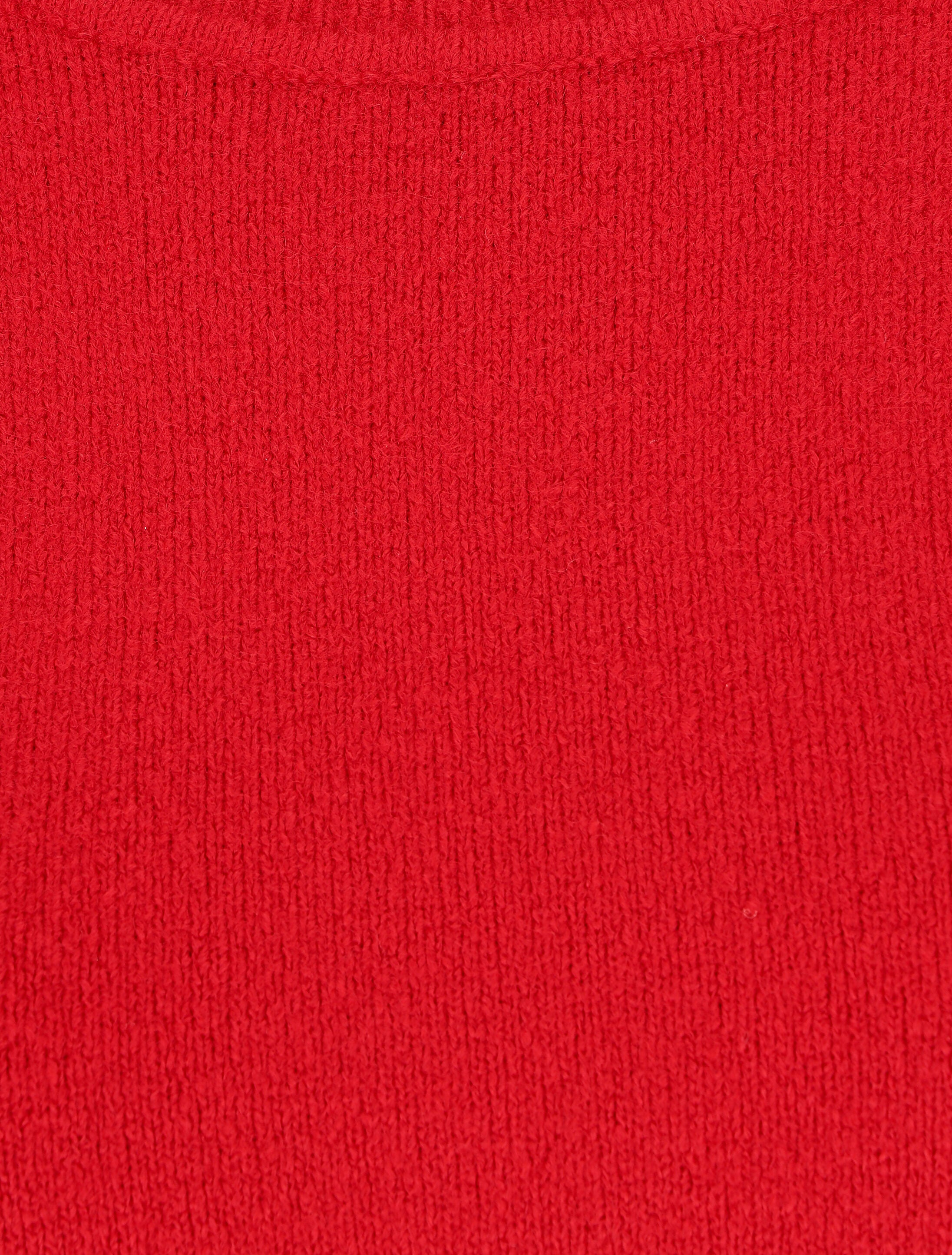 Pull col rond en cachemire mélangé - Rouge - 3