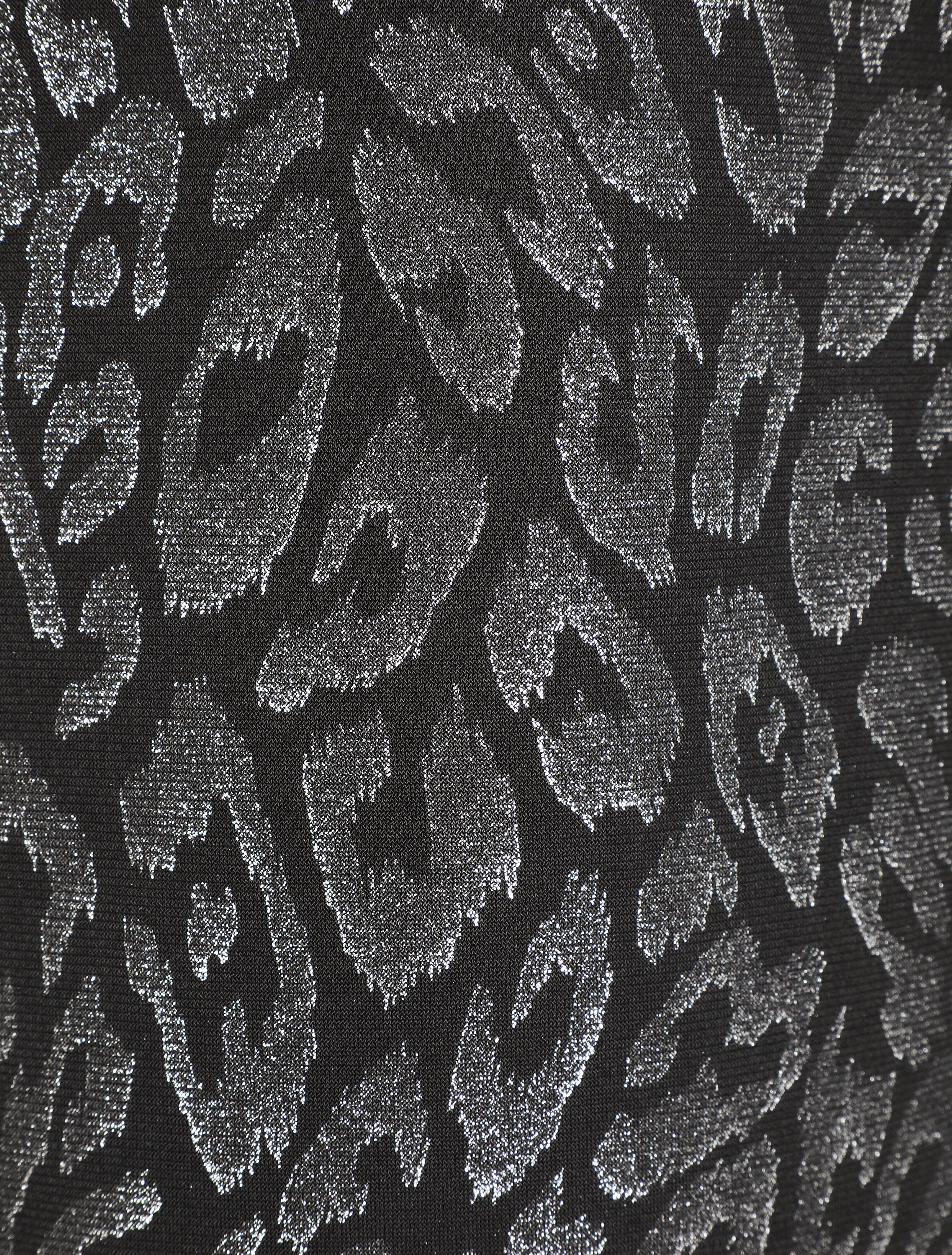Gilet mi-long à motif léopard irisé - Noir - 4