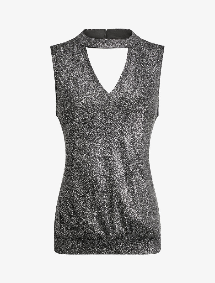 Top dos nu pailleté - Argent - 5