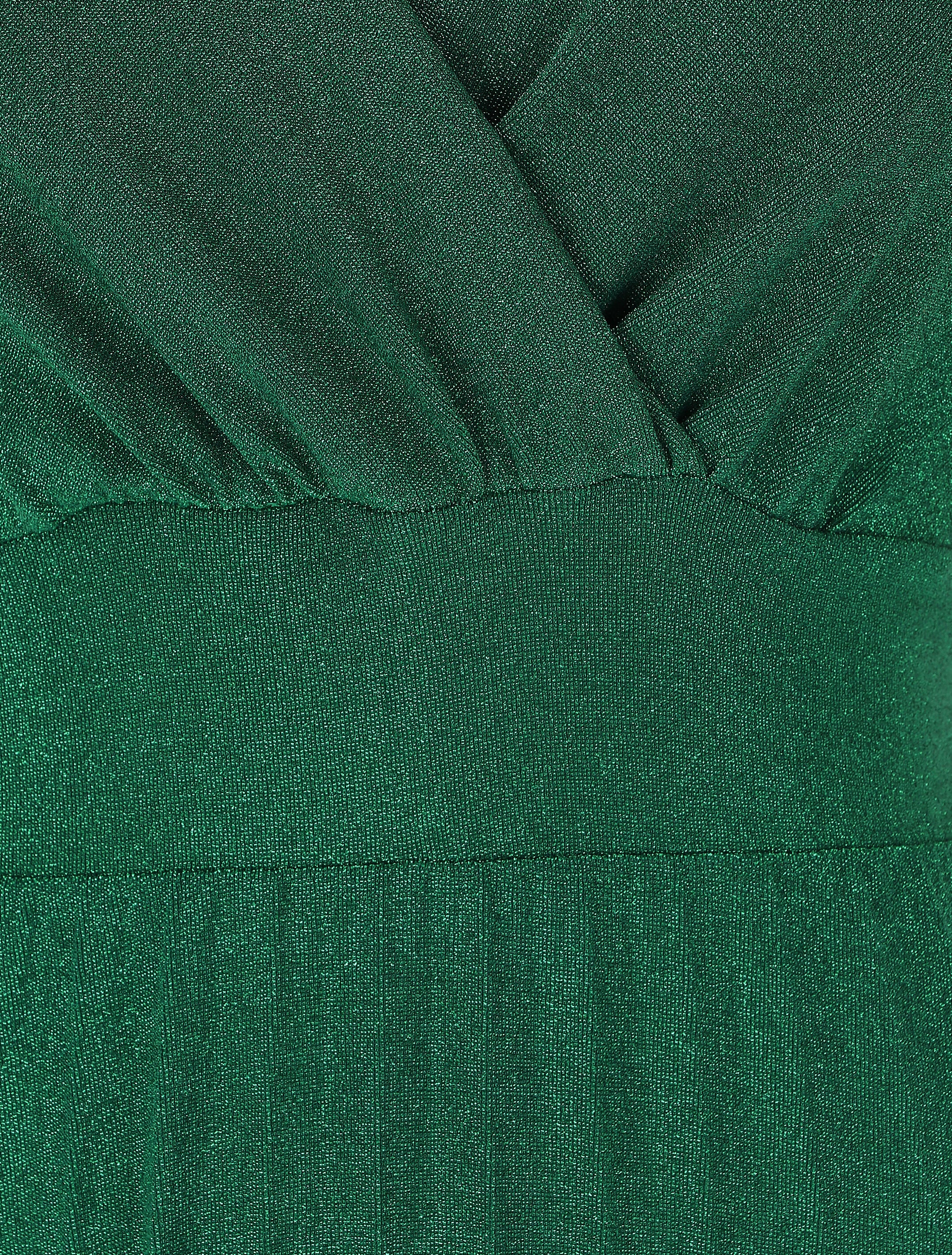 Robe longue irisée effet plissé - Vert - 3