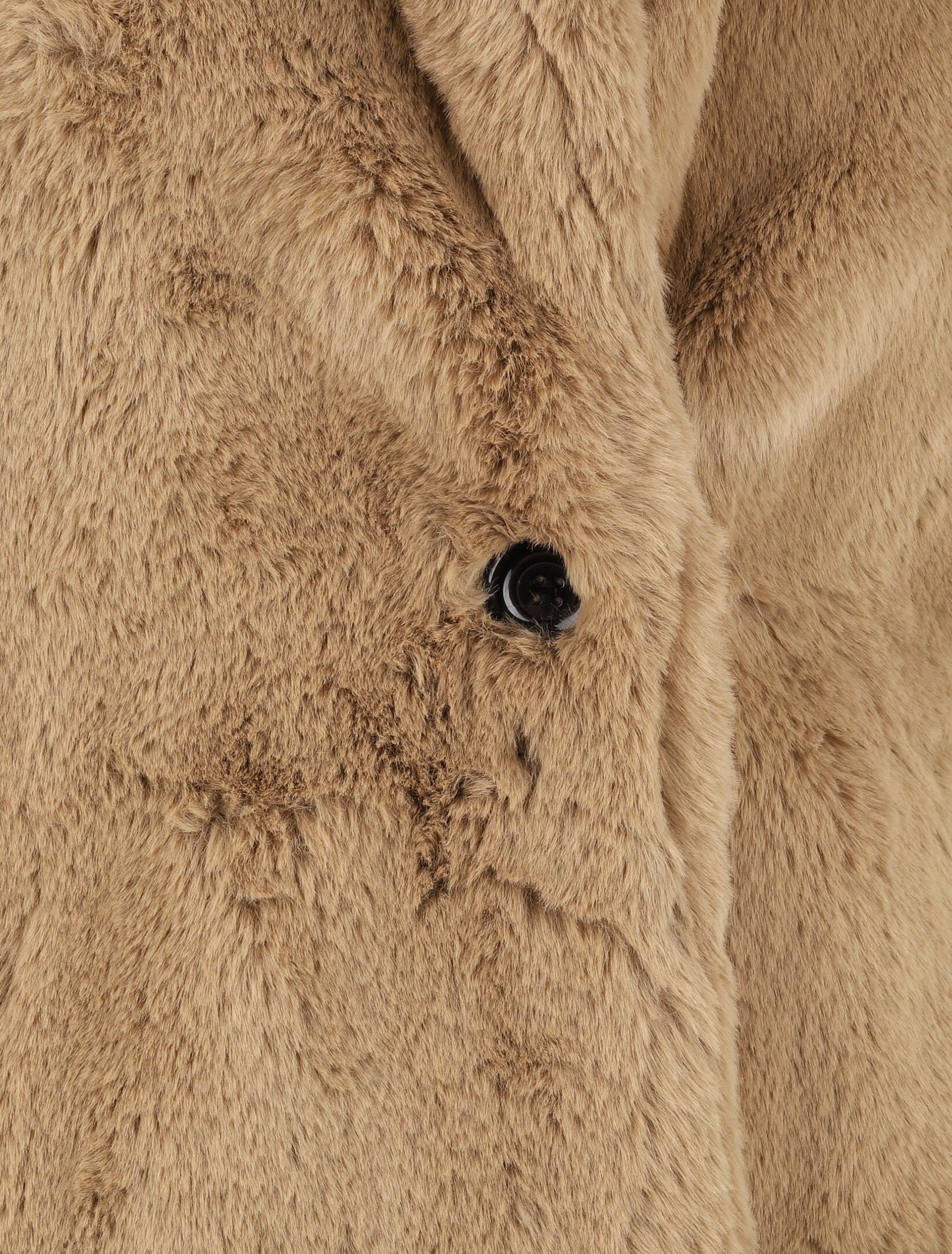 Manteau long en fausse fourrure - Camel - 3