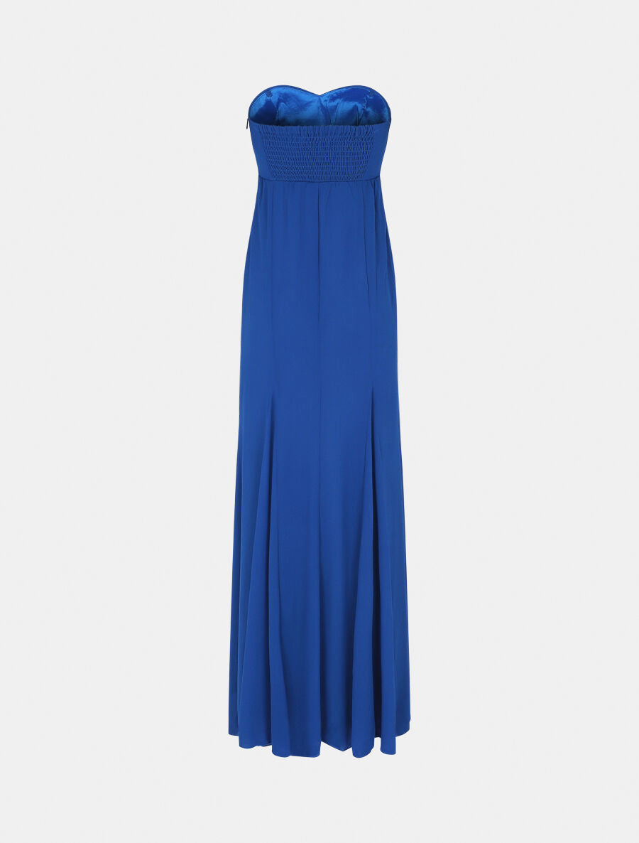 Robe bustier évasée à sequins - Bleu roi - 2