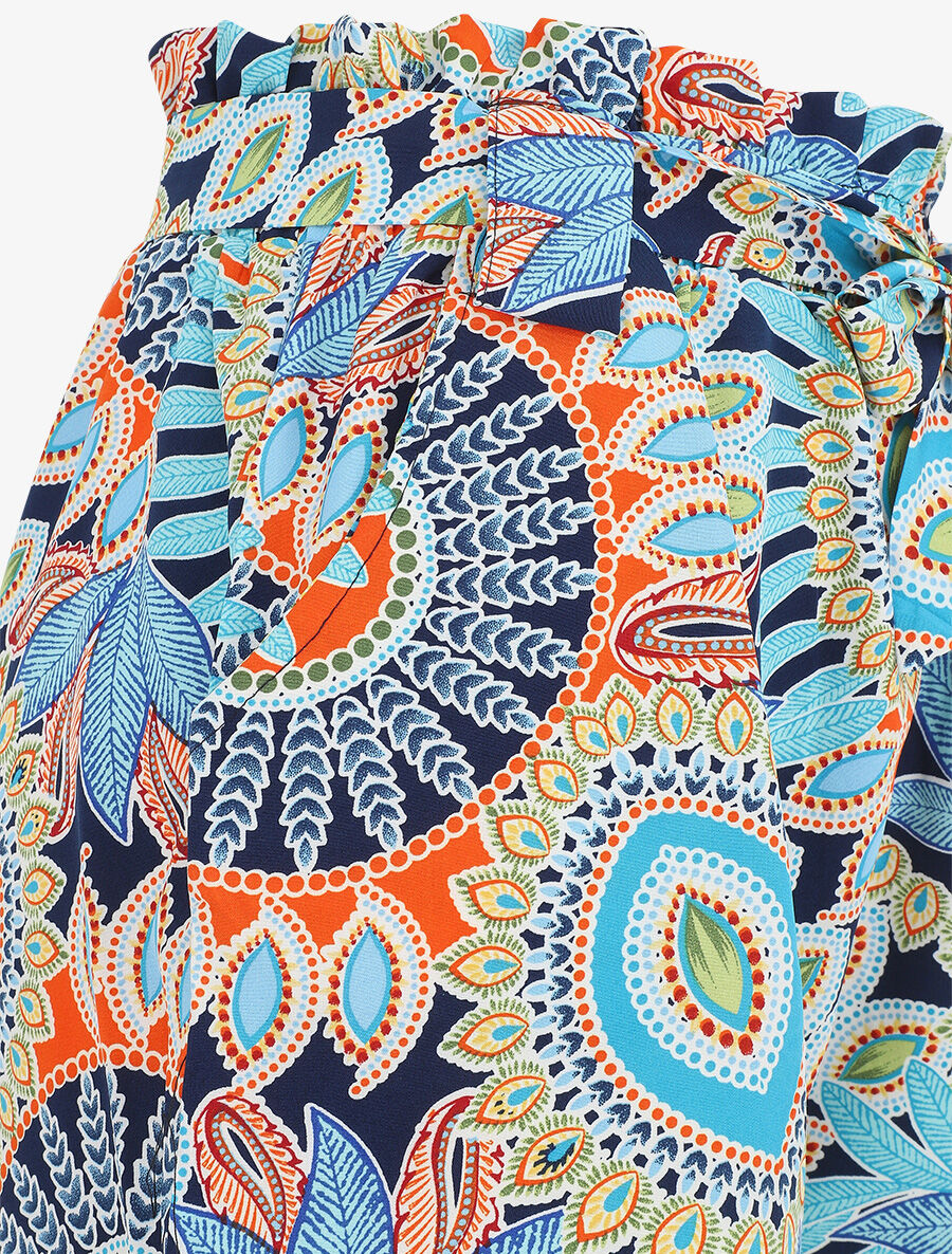 Short droit imprimé tropical fantaisie - Marine - 3