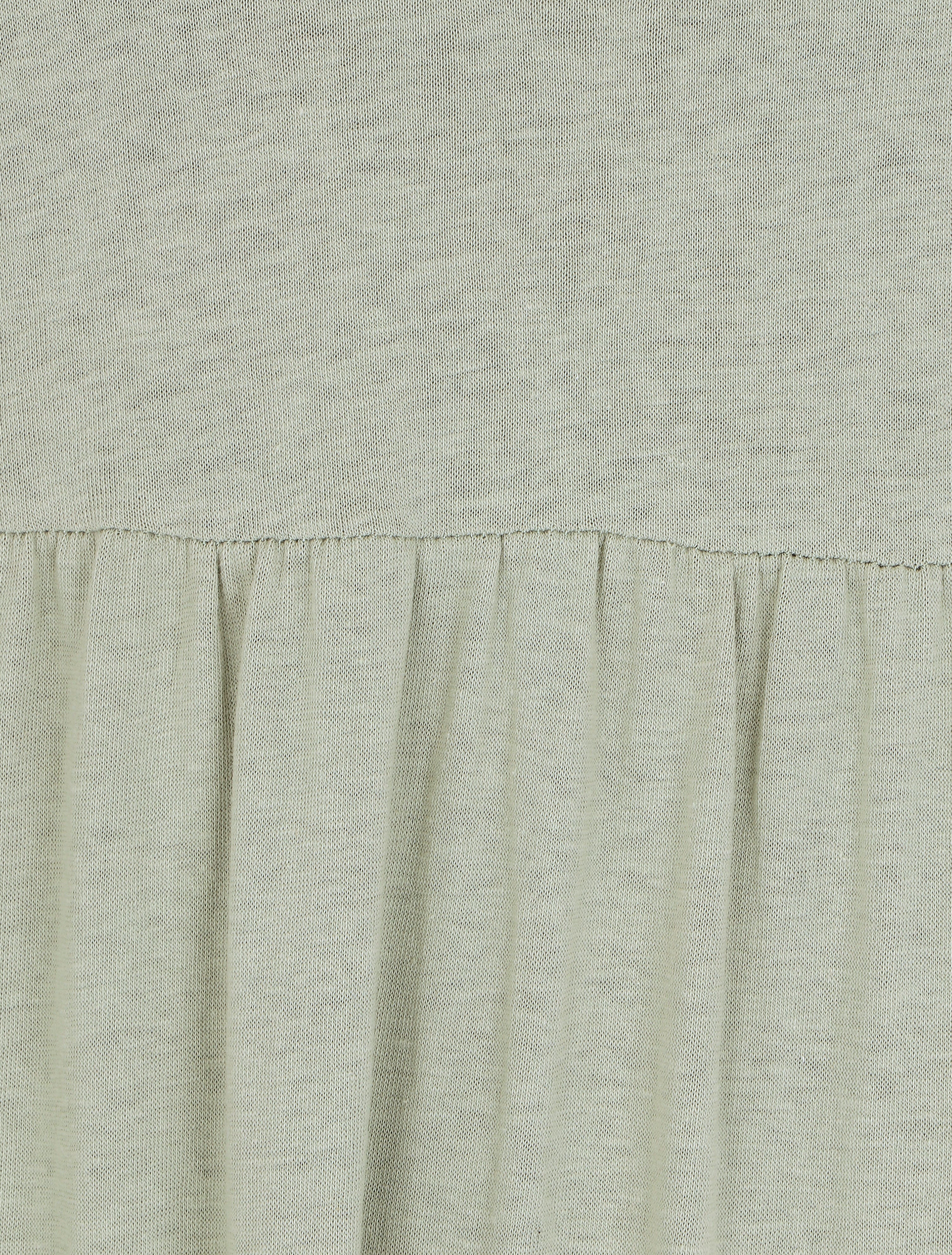 Robe longue à manches paysannes élastiquées - Vert d&