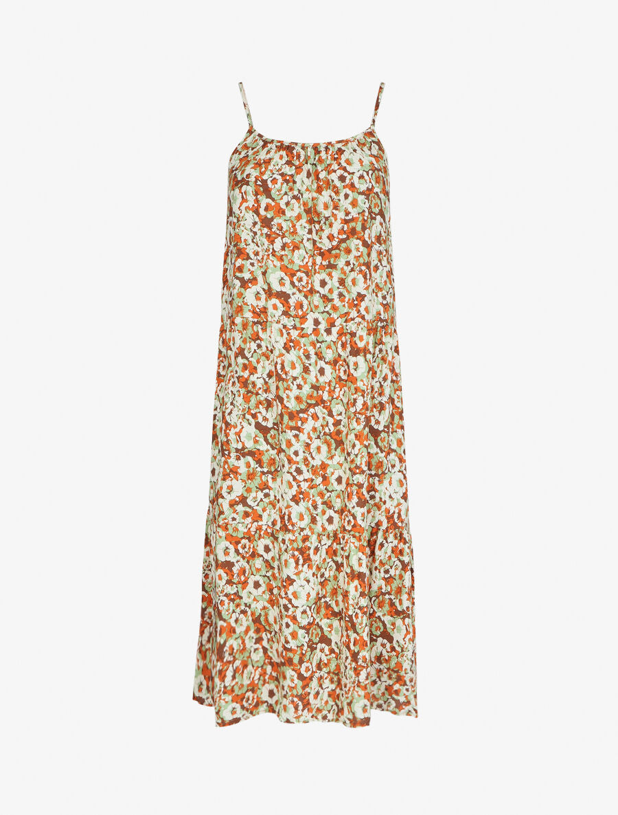 Robe classique à imprimé fleuri - Marron - 1