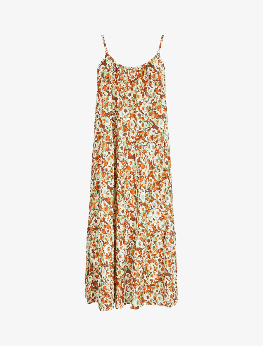 Robe classique à imprimé fleuri - Marron - 2