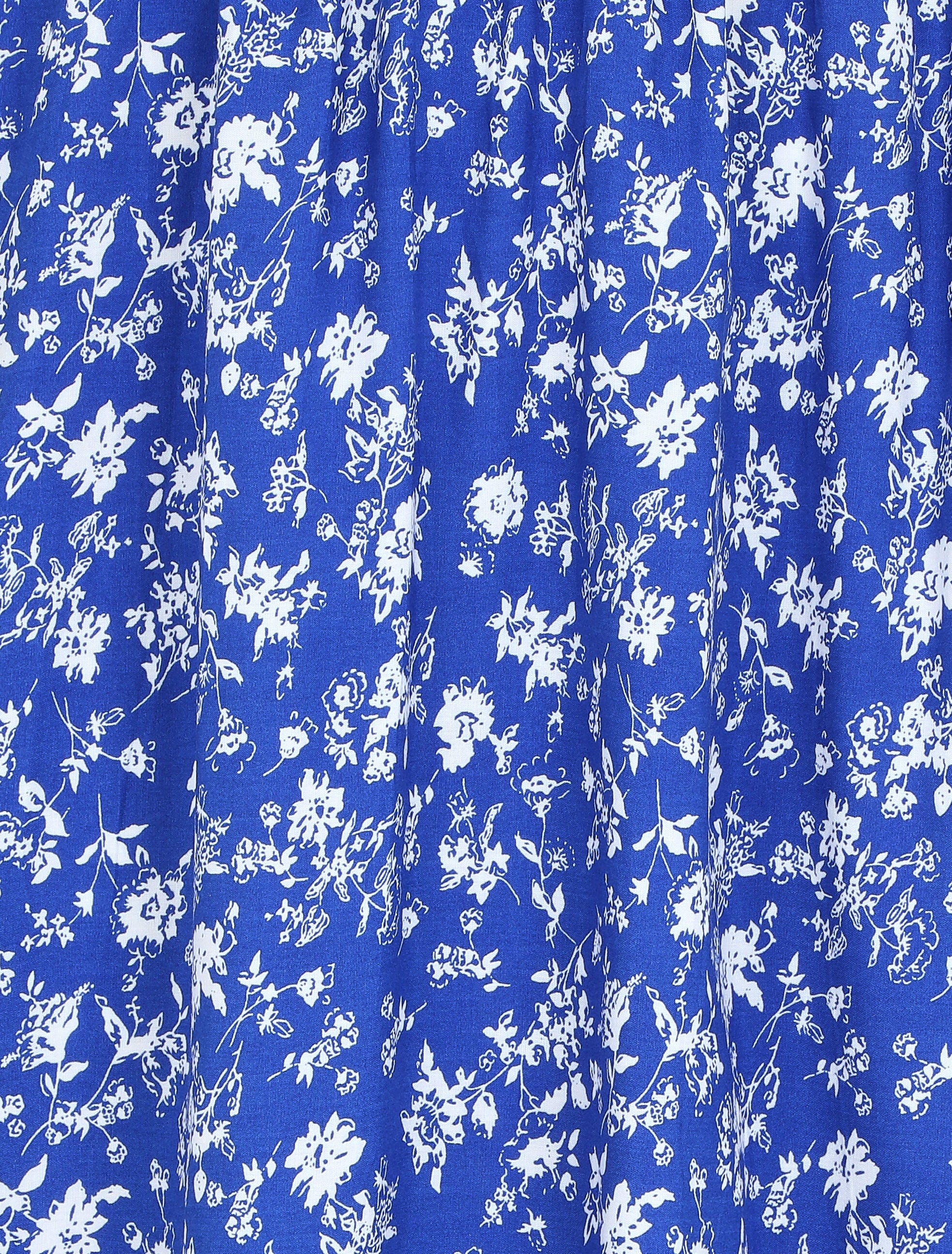 Robe imprimé fleuri à col cache-coeur - Bleu - 3