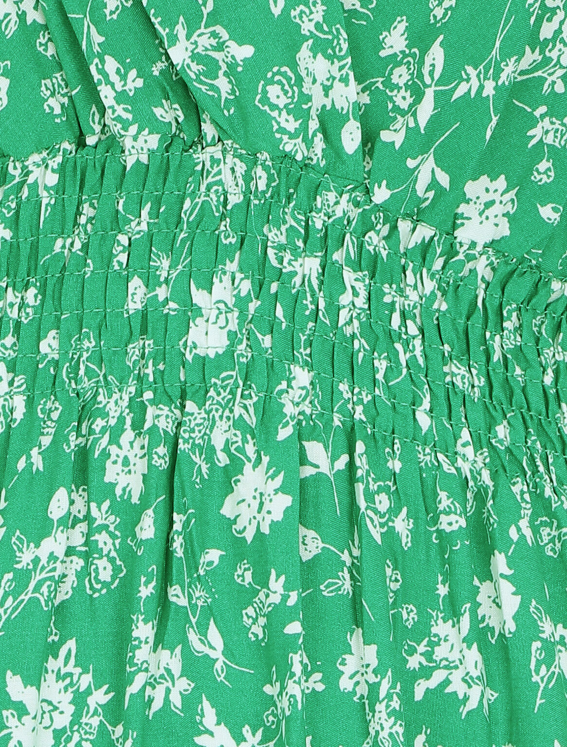 Robe imprimé fleuri à col cache-coeur - Vert - 3