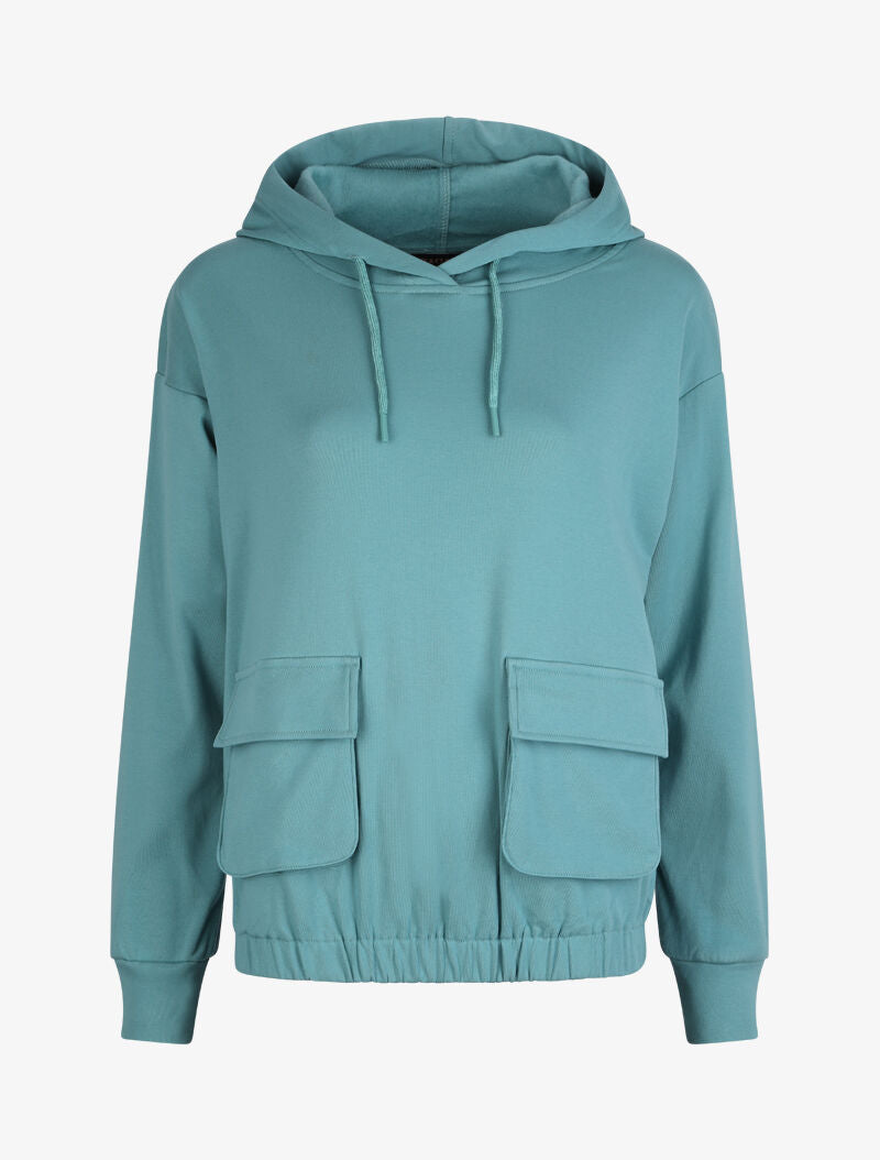 Sweat cargo à capuche - Vert - 1
