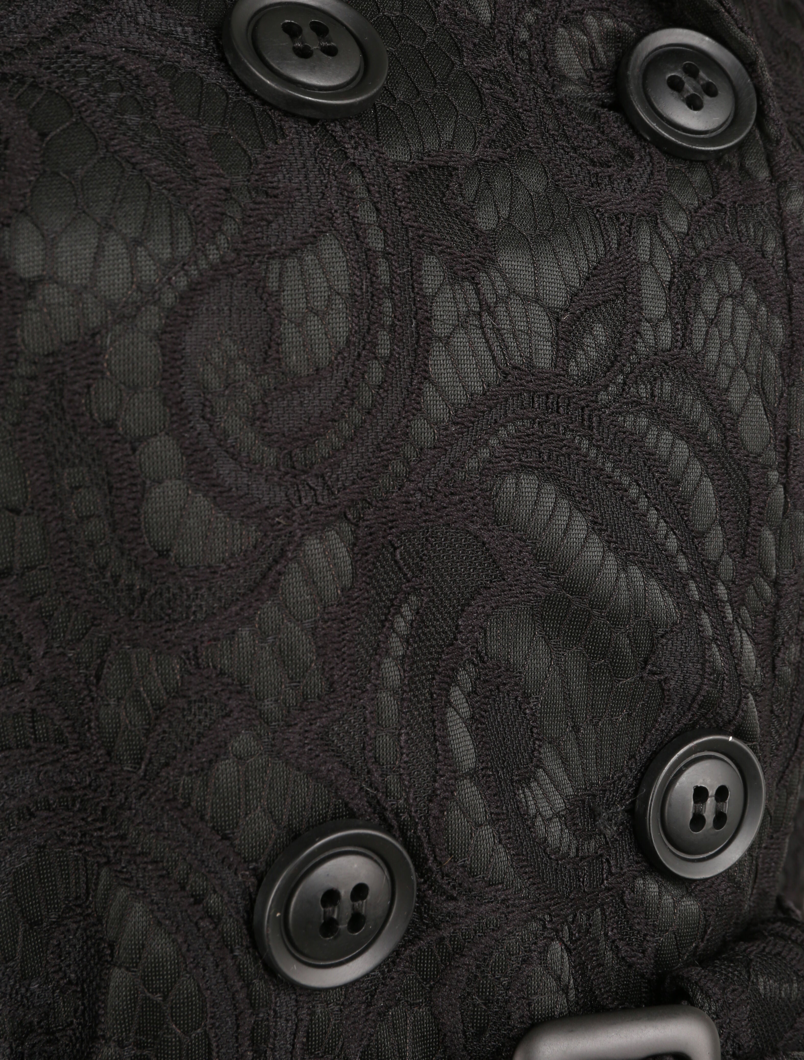 Trench en dentelle - Noir - 3