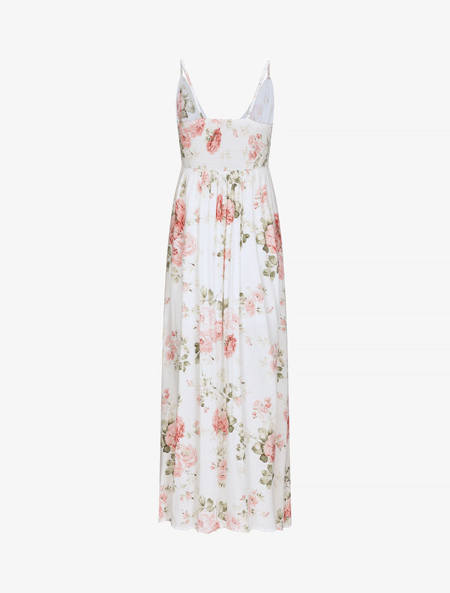 Robe longue à imprimé fleurs d&
