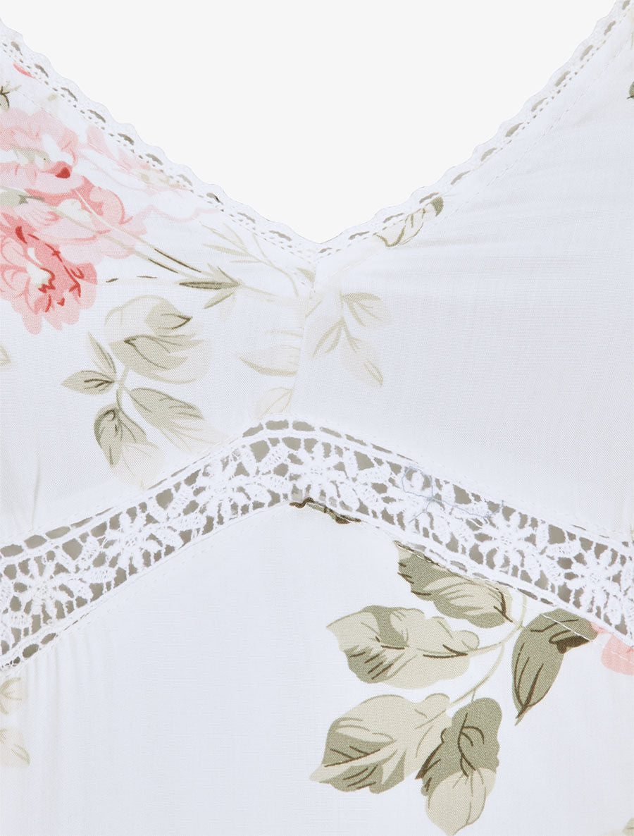 Robe longue à imprimé fleurs d&