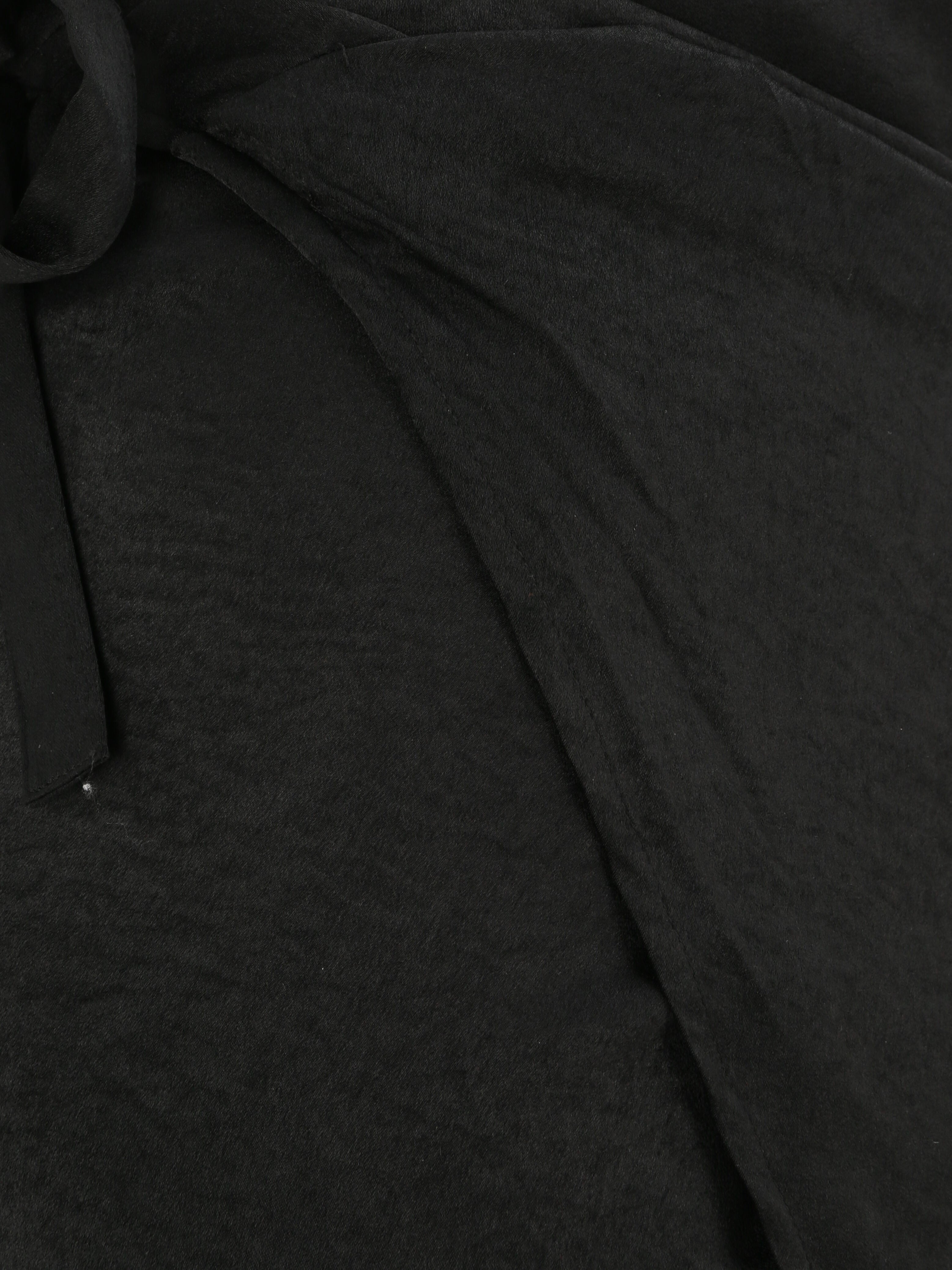 Jupe portefeuille satinée - Noir - 3