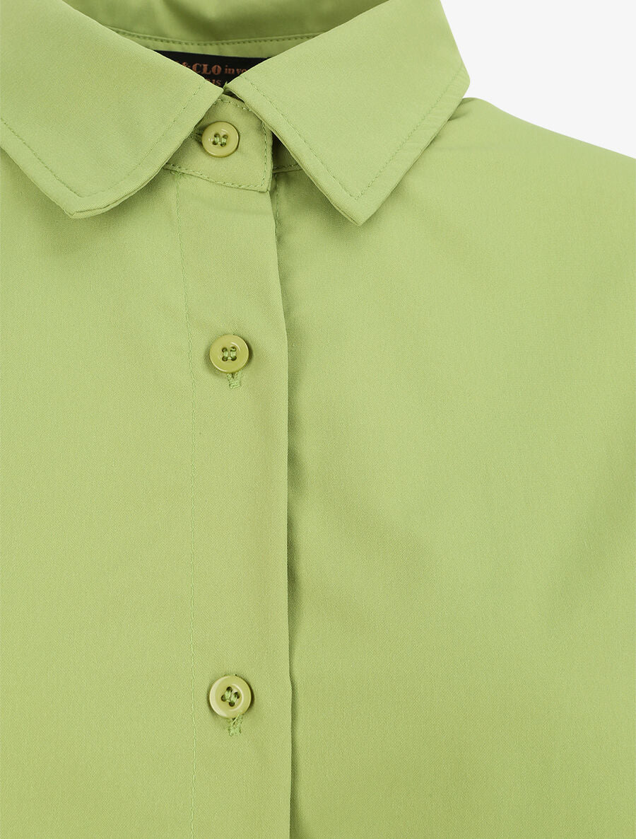 Chemise oversize coupe droite - Vert anis - 3