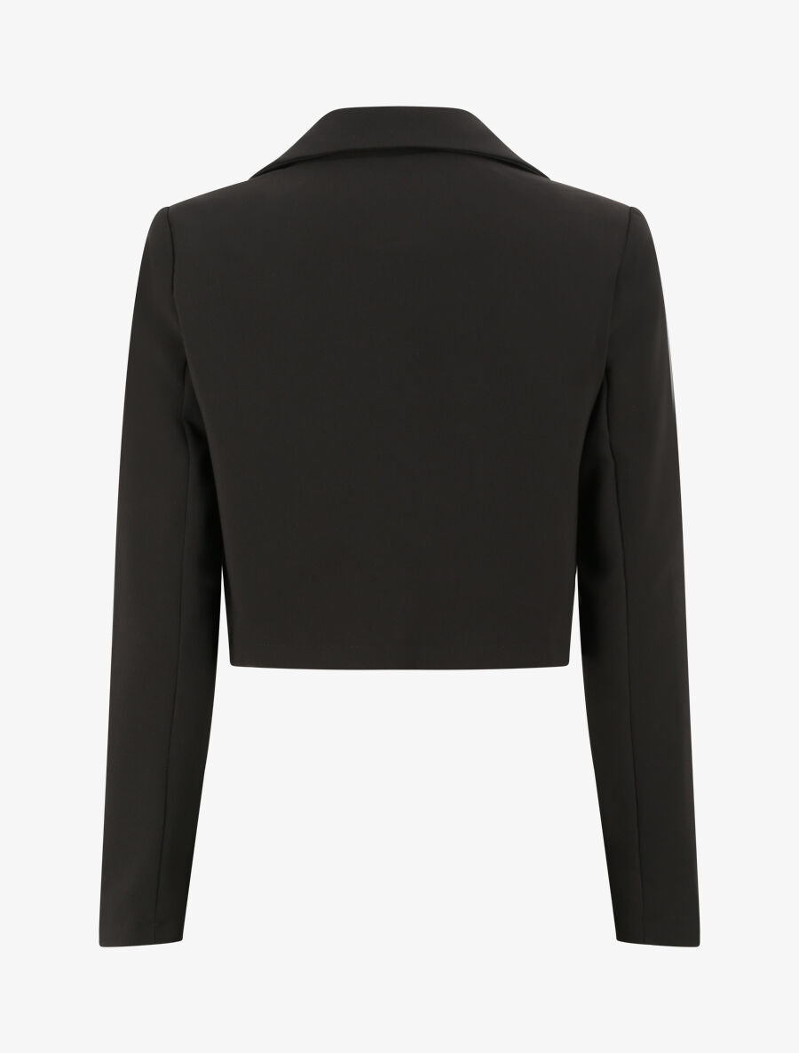 Veste courte unie - Noir - 2