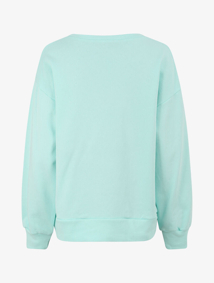 Sweat à inscription - Turquoise - 2