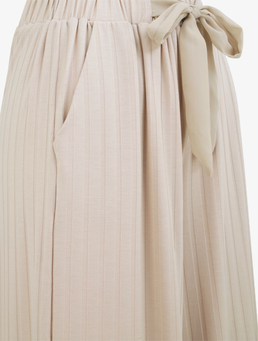Pantalon ample côtelé - Beige - 3