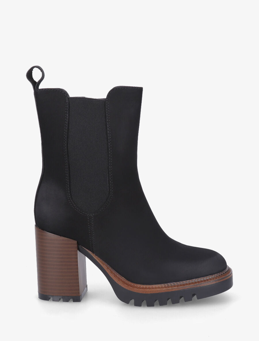Bottines montantes en suédine - Noir - 5
