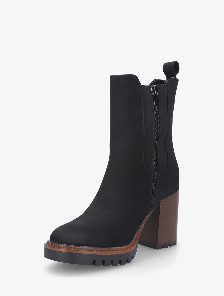 Bottines montantes en suédine - Noir - 3