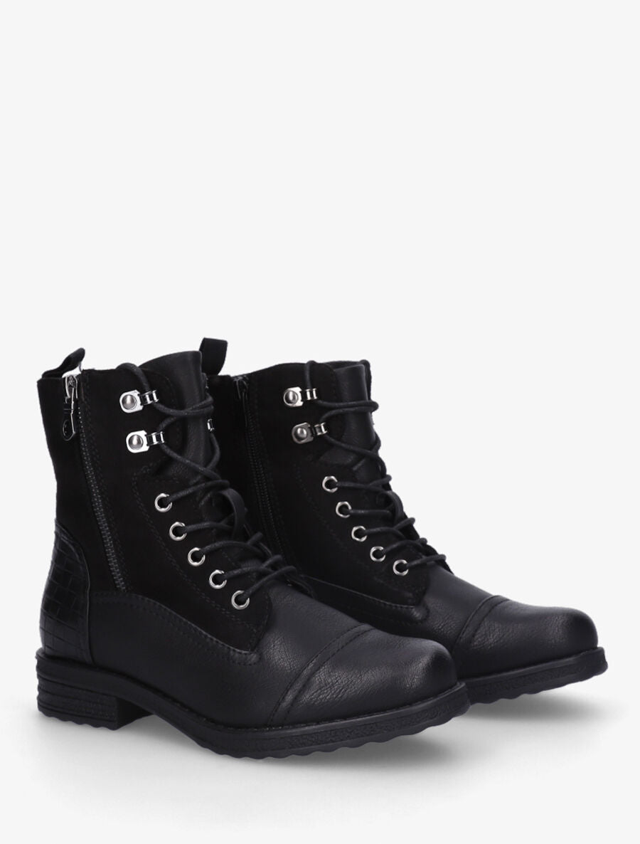 Bottines à contrefort effet panier d&