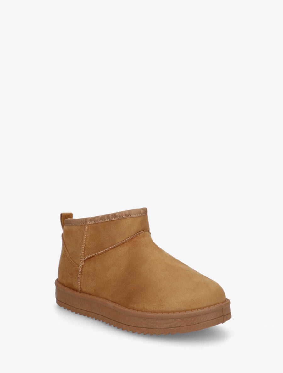 Low boots plates en suédine - Camel - 2