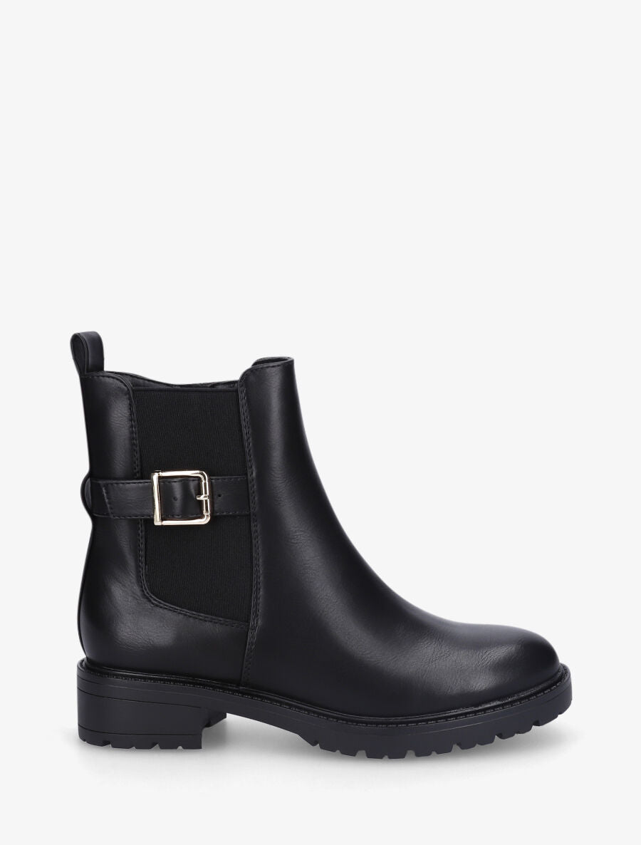 Bottines en simili unies - Noir - 5