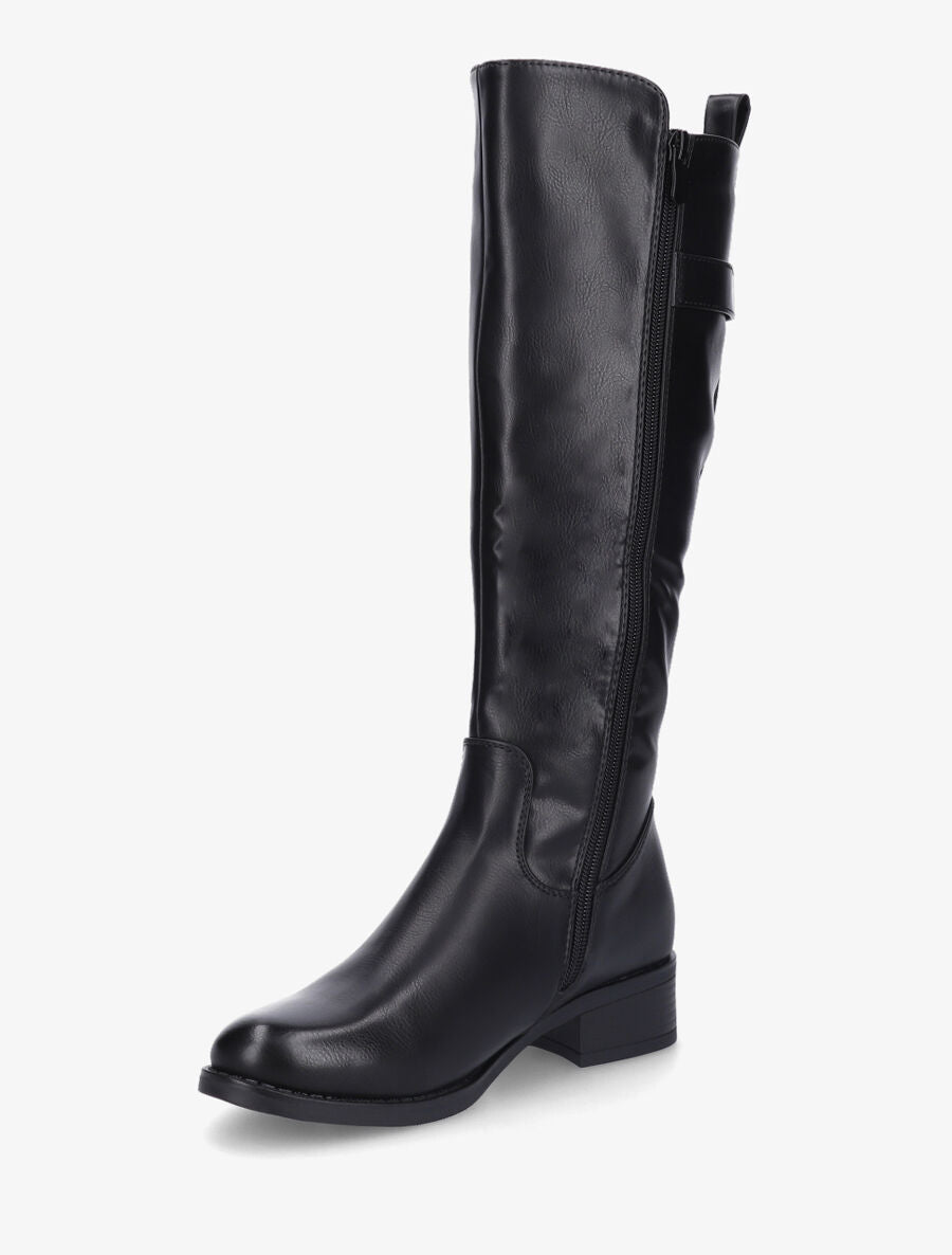 Bottes plates élastiquées à boucle - Noir - 3