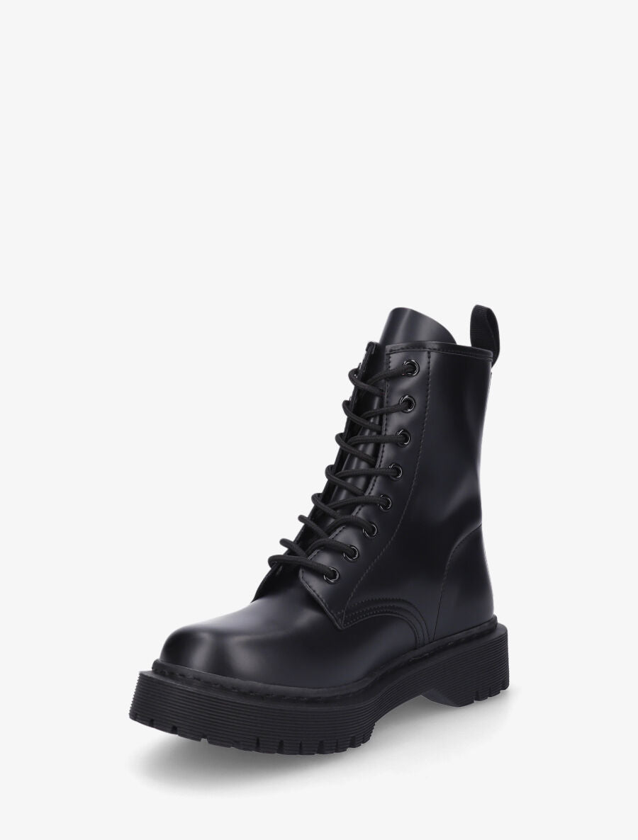 Bottines montantes à lacets - Noir - 3
